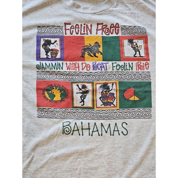 Bahamas Jamican‎ Made In USA Single Stitch We Be Jammin Men's White T-Shirt XL - Picture 1 of 6